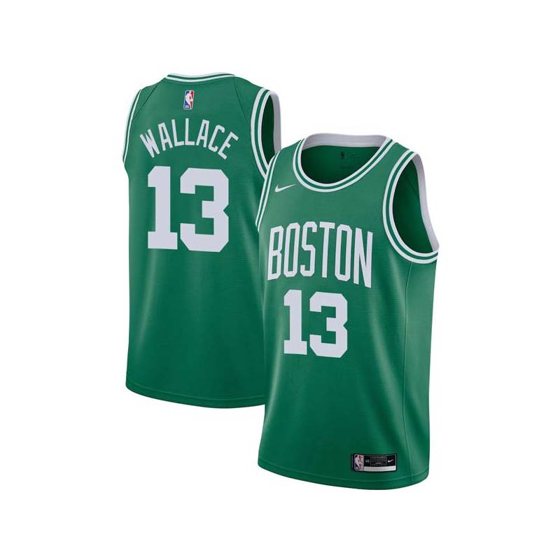 Green Red Wallace Twill Basketball Jersey -Celtics #13 Wallace Twill Jerseys, FREE SHIPPING