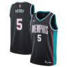 Black_Throwback Elliot Perry Grizzlies #5 Twill Basketball Jersey FREE SHIPPING