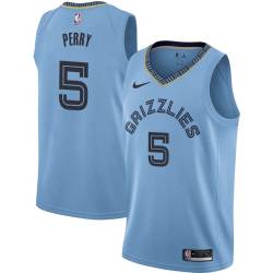 Beale_Street_Blue2 Elliot Perry Grizzlies #5 Twill Basketball Jersey FREE SHIPPING
