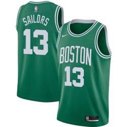 Green Kenny Sailors Twill Basketball Jersey -Celtics #13 Sailors Twill Jerseys, FREE SHIPPING