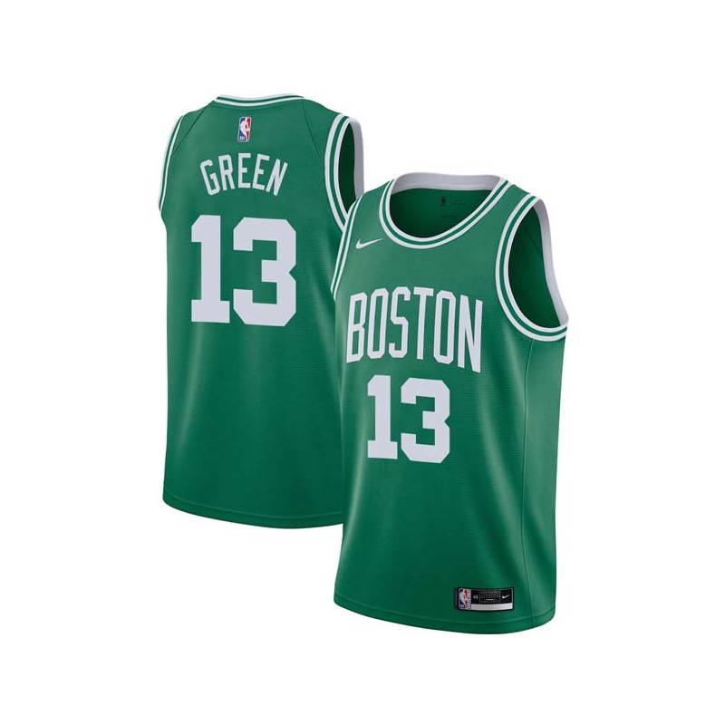 Green Rickey Green Twill Basketball Jersey -Celtics #13 Green Twill Jerseys, FREE SHIPPING