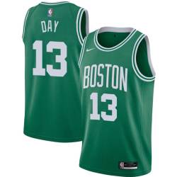 Green Todd Day Twill Basketball Jersey -Celtics #13 Day Twill Jerseys, FREE SHIPPING