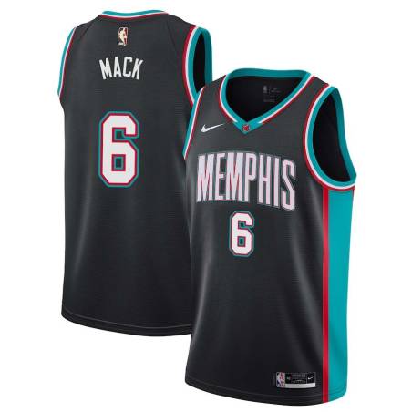 Black_City Shelvin Mack Grizzlies #6 Twill Basketball Jersey FREE SHIPPING