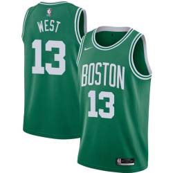 Green Delonte West Twill Basketball Jersey -Celtics #13 West Twill Jerseys, FREE SHIPPING