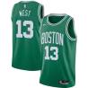 Green Delonte West Twill Basketball Jersey -Celtics #13 West Twill Jerseys, FREE SHIPPING