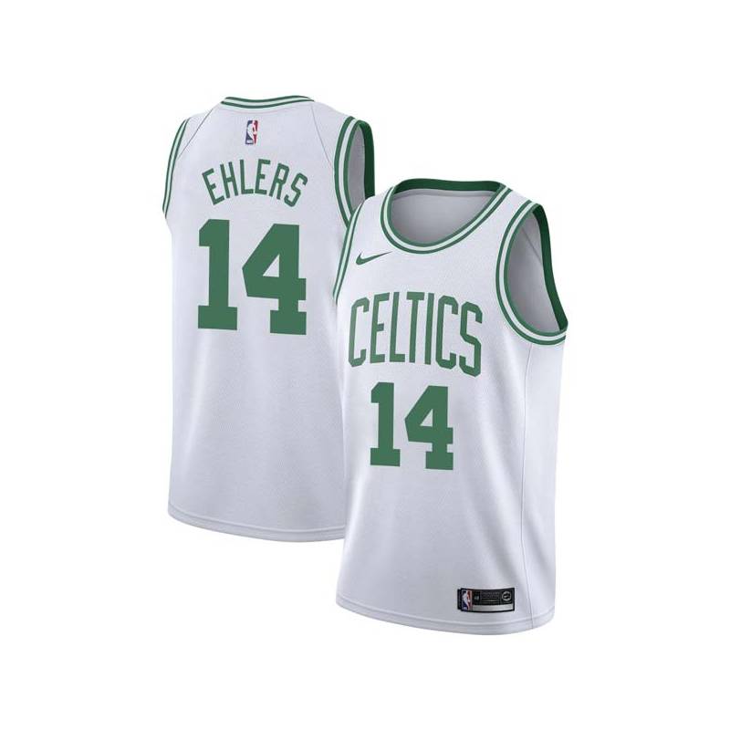 White Bulbs Ehlers Twill Basketball Jersey -Celtics #14 Ehlers Twill Jerseys, FREE SHIPPING