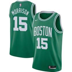 Green Red Morrison Twill Basketball Jersey -Celtics #15 Morrison Twill Jerseys, FREE SHIPPING