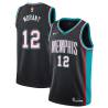Black_Throwback Ja Morant Grizzlies #12 Twill Basketball Jersey FREE SHIPPING