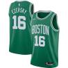 Green Johnny Ezersky Twill Basketball Jersey -Celtics #16 Ezersky Twill Jerseys, FREE SHIPPING