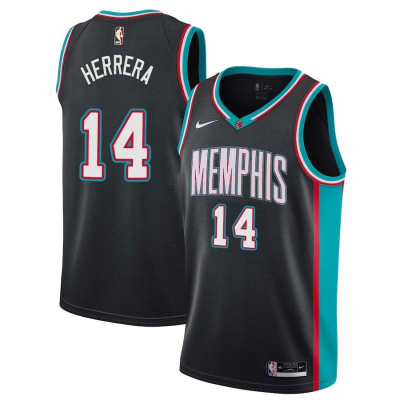 Black_City Carl Herrera Grizzlies #14 Twill Basketball Jersey FREE SHIPPING