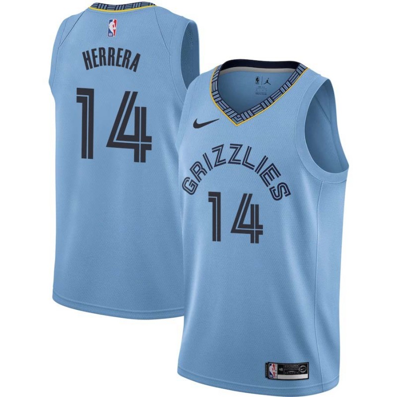 Beale_Street_Blue Carl Herrera Grizzlies #14 Twill Basketball Jersey FREE SHIPPING