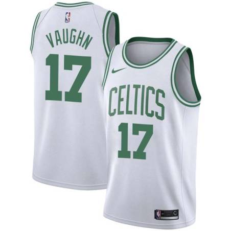 White Virgil Vaughn Twill Basketball Jersey -Celtics #17 Vaughn Twill Jerseys, FREE SHIPPING