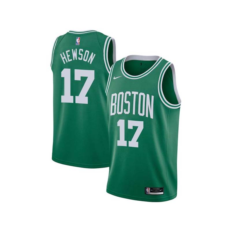 Green Jack Hewson Twill Basketball Jersey -Celtics #17 Hewson Twill Jerseys, FREE SHIPPING