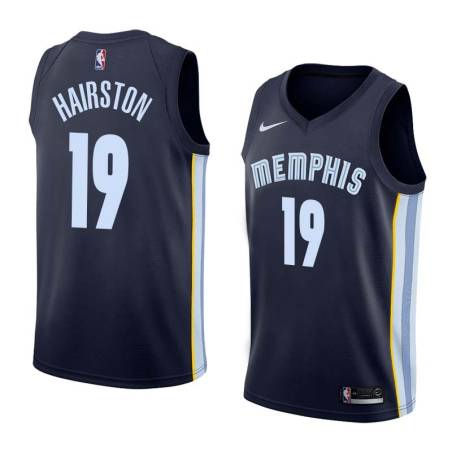 Navy PJ Hairston Grizzlies #19 Twill Basketball Jersey FREE SHIPPING