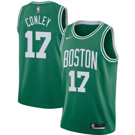 Green Gene Conley Twill Basketball Jersey -Celtics #17 Conley Twill Jerseys, FREE SHIPPING