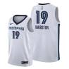 White PJ Hairston Grizzlies #19 Twill Basketball Jersey FREE SHIPPING