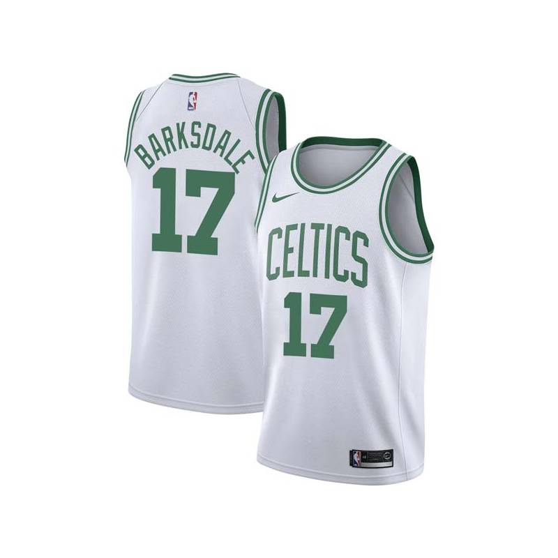 White Don Barksdale Twill Basketball Jersey -Celtics #17 Barksdale Twill Jerseys, FREE SHIPPING