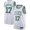White Don Barksdale Twill Basketball Jersey -Celtics #17 Barksdale Twill Jerseys, FREE SHIPPING