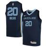 Navy Ryan Hollins Grizzlies #20 Twill Basketball Jersey FREE SHIPPING