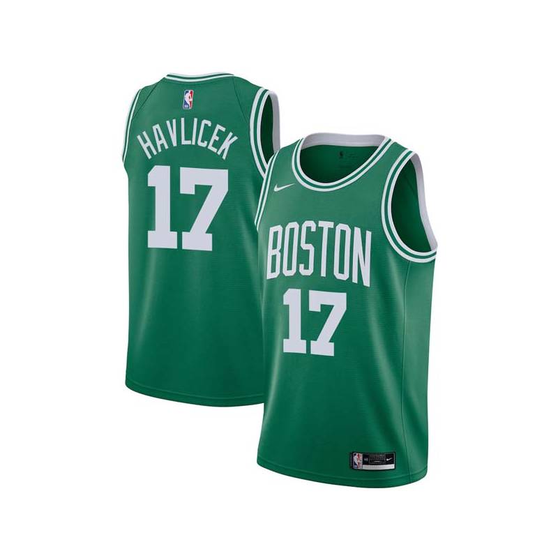 Green John Havlicek Twill Basketball Jersey -Celtics #17 Havlicek Twill Jerseys, FREE SHIPPING