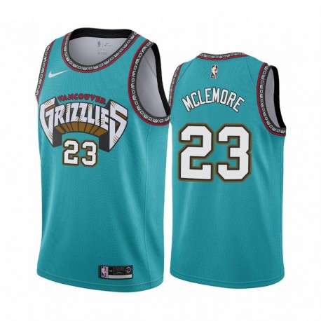 Green_Throwback Ben McLemore Grizzlies #23 Twill Basketball Jersey FREE SHIPPING