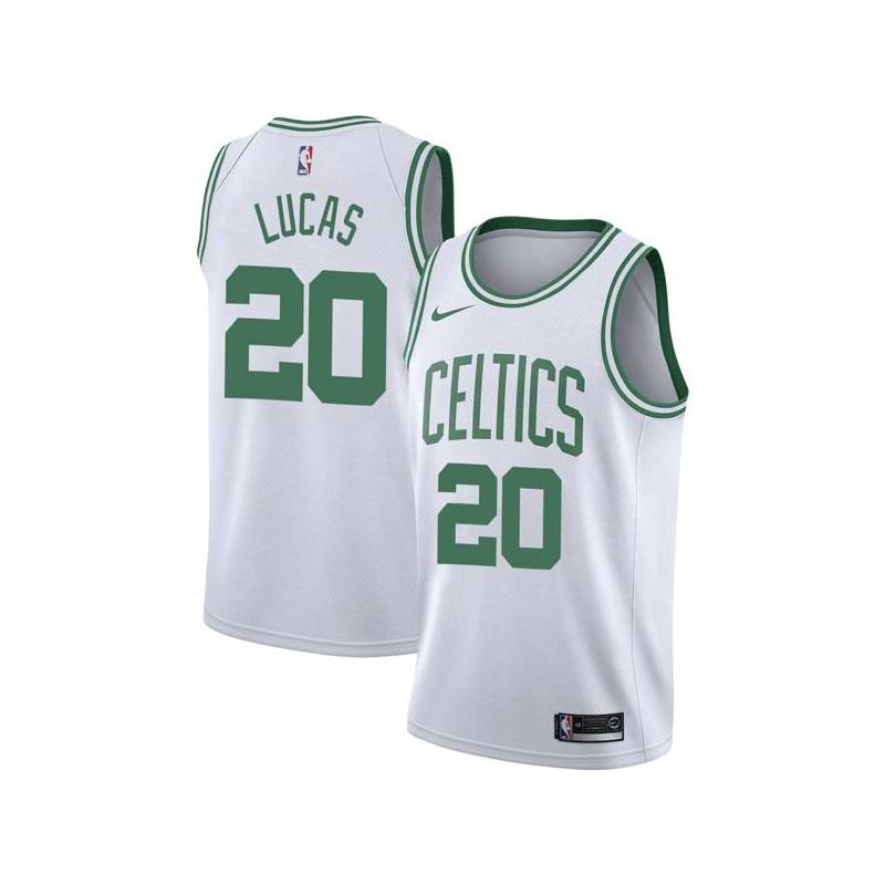 White Al Lucas Twill Basketball Jersey -Celtics #20 Lucas Twill Jerseys, FREE SHIPPING