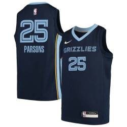 Navy2 Chandler Parsons Grizzlies #25 Twill Basketball Jersey FREE SHIPPING