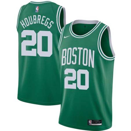 Green Bob Houbregs Twill Basketball Jersey -Celtics #20 Houbregs Twill Jerseys, FREE SHIPPING