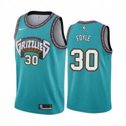 Green_Throwback Adonal Foyle Grizzlies #30 Twill Basketball Jersey FREE SHIPPING