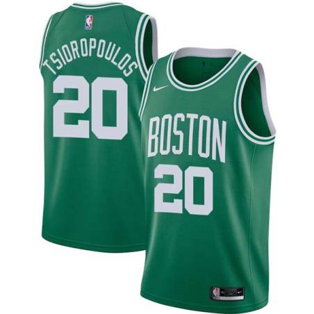 Green Lou Tsioropoulos Twill Basketball Jersey -Celtics #20 Tsioropoulos Twill Jerseys, FREE SHIPPING