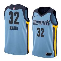 Beale_Street_Blue Vince Hunter Grizzlies #32 Twill Basketball Jersey FREE SHIPPING