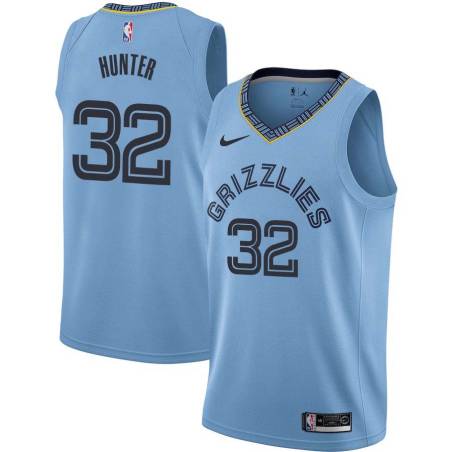 Beale_Street_Blue2 Vince Hunter Grizzlies #32 Twill Basketball Jersey FREE SHIPPING