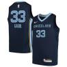Navy2 Marc Gasol Grizzlies #33 Twill Basketball Jersey FREE SHIPPING