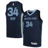 Navy2 Anthony Avent Grizzlies #34 Twill Basketball Jersey FREE SHIPPING