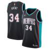 Black_Throwback Anthony Avent Grizzlies #34 Twill Basketball Jersey FREE SHIPPING