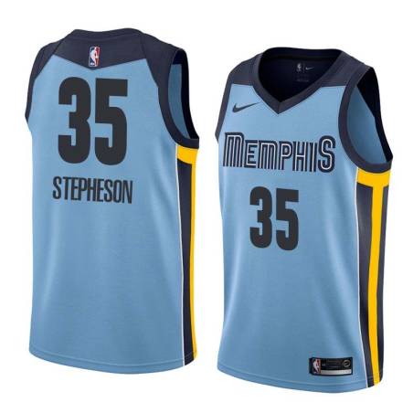 Beale_Street_Blue Alex Stepheson Grizzlies #35 Twill Basketball Jersey FREE SHIPPING
