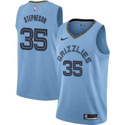 Beale_Street_Blue2 Alex Stepheson Grizzlies #35 Twill Basketball Jersey FREE SHIPPING