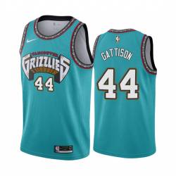 Green_Throwback Kenny Gattison Grizzlies #44 Twill Basketball Jersey FREE SHIPPING