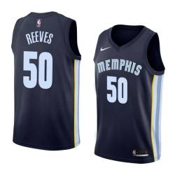 Navy Bryant Reeves Grizzlies #50 Twill Basketball Jersey FREE SHIPPING