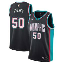 Black_Throwback Bryant Reeves Grizzlies #50 Twill Basketball Jersey FREE SHIPPING