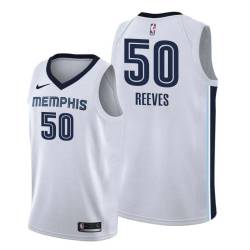 White Bryant Reeves Grizzlies #50 Twill Basketball Jersey FREE SHIPPING