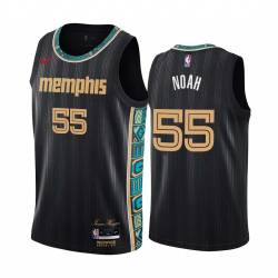 Black_City Joakim Noah Grizzlies #55 Twill Basketball Jersey FREE SHIPPING