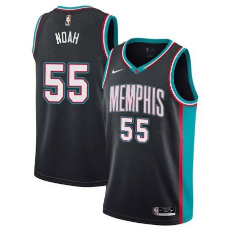 Black_Throwback Joakim Noah Grizzlies #55 Twill Basketball Jersey FREE SHIPPING