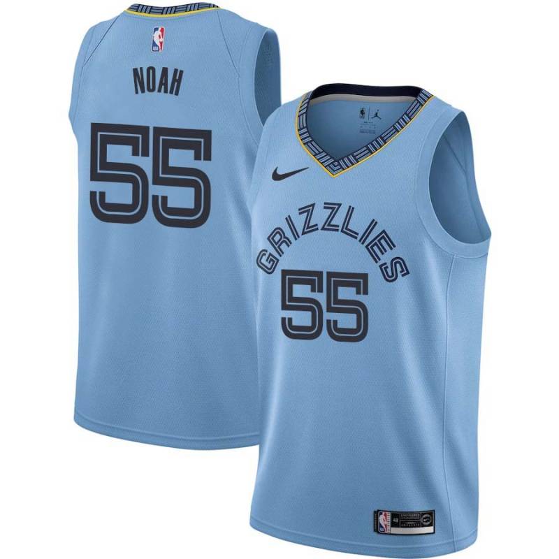 Beale_Street_Blue2 Joakim Noah Grizzlies #55 Twill Basketball Jersey FREE SHIPPING