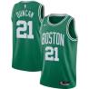 Green Andy Duncan Twill Basketball Jersey -Celtics #21 Duncan Twill Jerseys, FREE SHIPPING