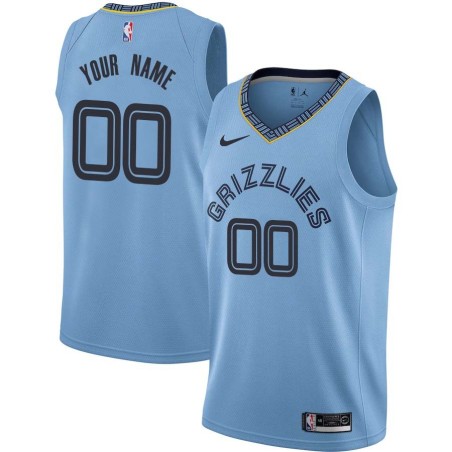Beale_Street_Blue2 Customized Memphis Grizzlies Twill Basketball Jersey FREE SHIPPING