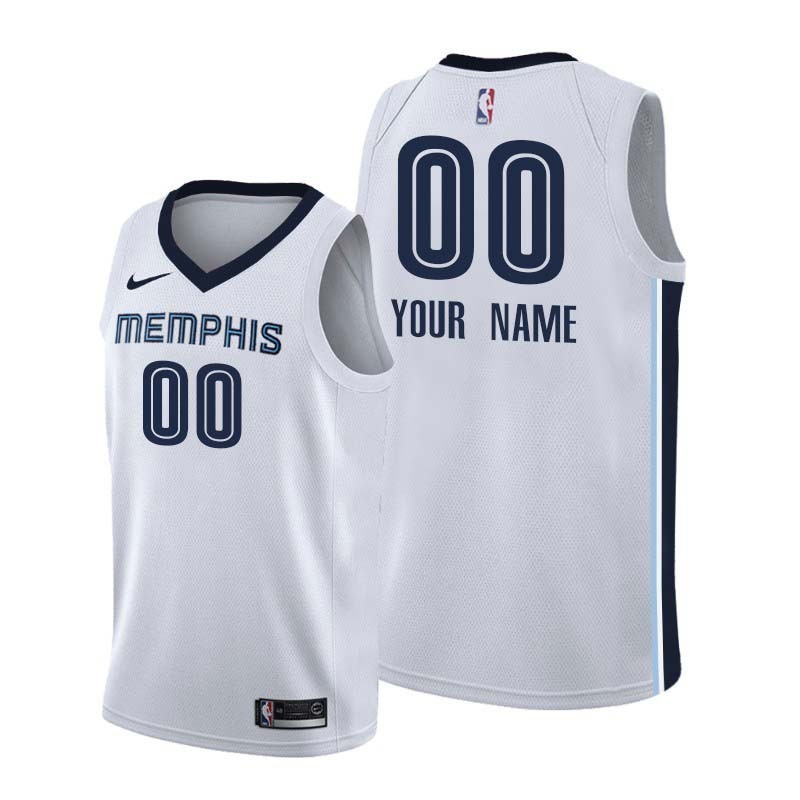 White Customized Memphis Grizzlies Twill Basketball Jersey FREE SHIPPING