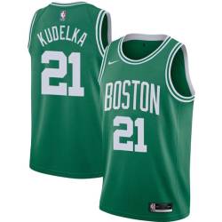 Green Frank Kudelka Twill Basketball Jersey -Celtics #21 Kudelka Twill Jerseys, FREE SHIPPING