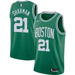 Green Bill Sharman Twill Basketball Jersey -Celtics #21 Sharman Twill Jerseys, FREE SHIPPING