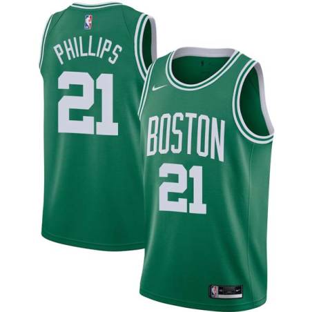 Green Gary Phillips Twill Basketball Jersey -Celtics #21 Phillips Twill Jerseys, FREE SHIPPING